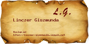 Linczer Giszmunda névjegykártya